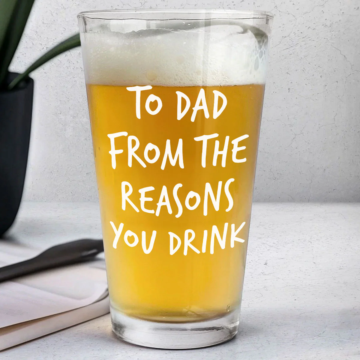 From The Reasons Your Drink - Personalized Custom Beer Glass - Image 2