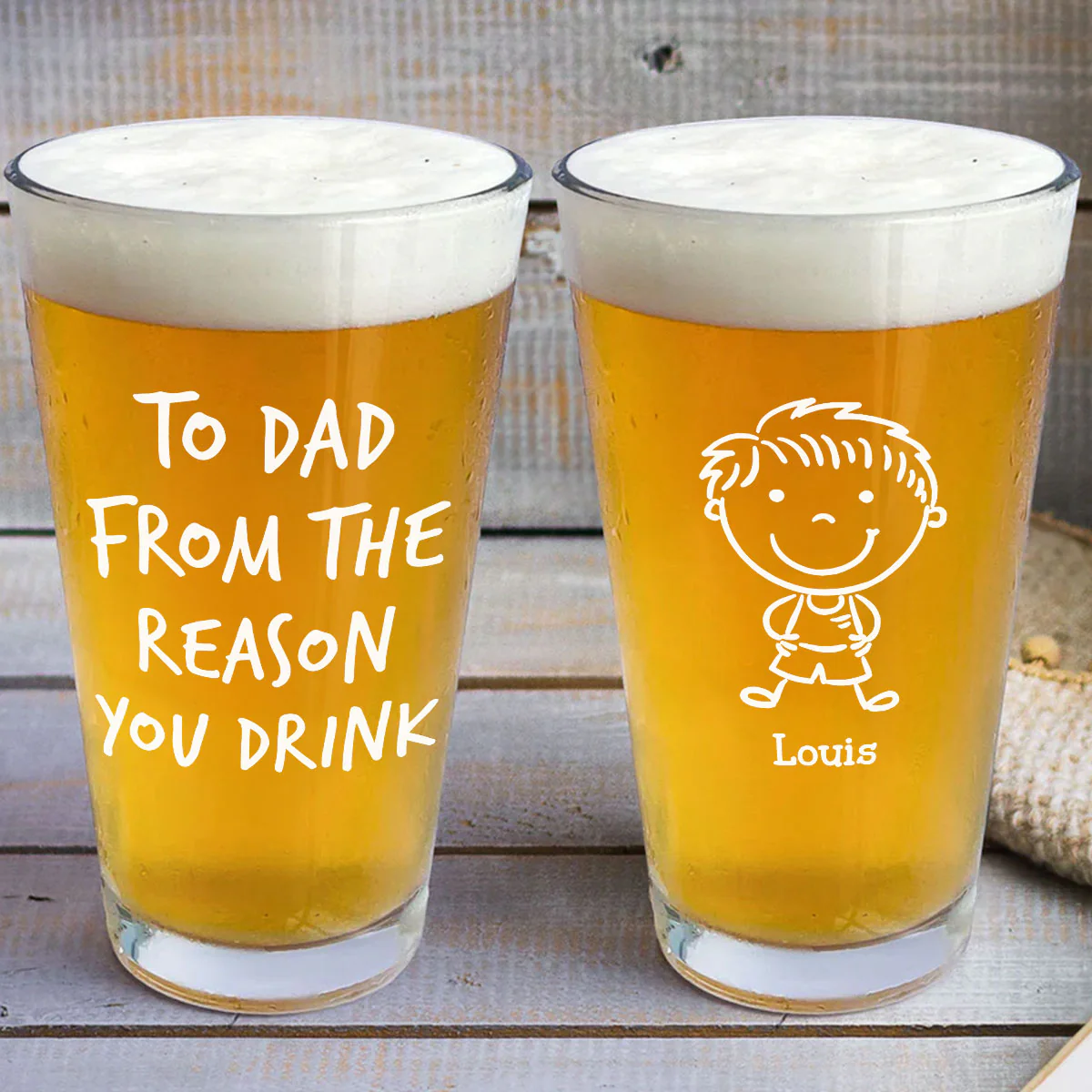 From The Reasons Your Drink - Personalized Custom Beer Glass - Image 3