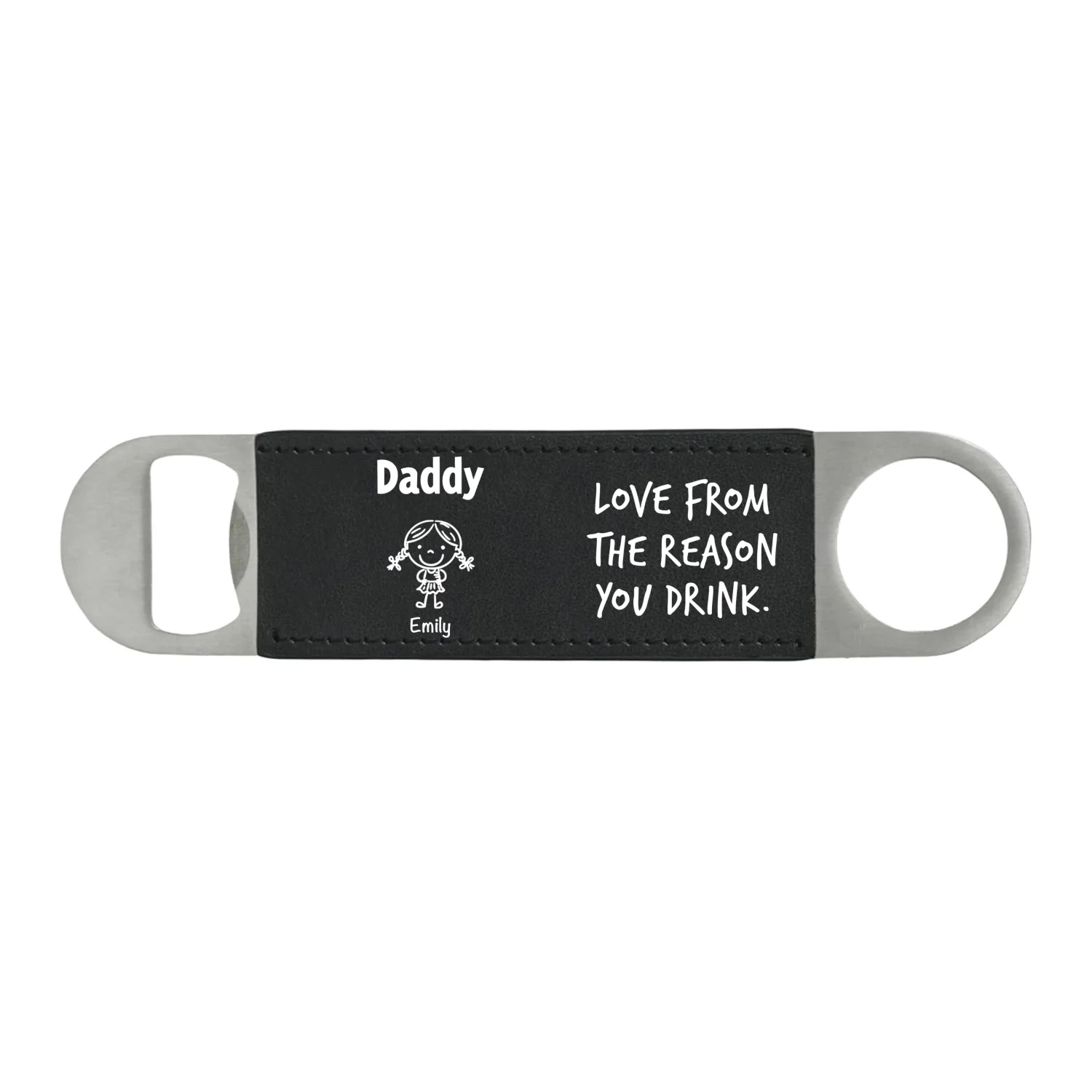 From The Reasons Your Drink - Personalized Custom Leather Bottle Opener - Image 7