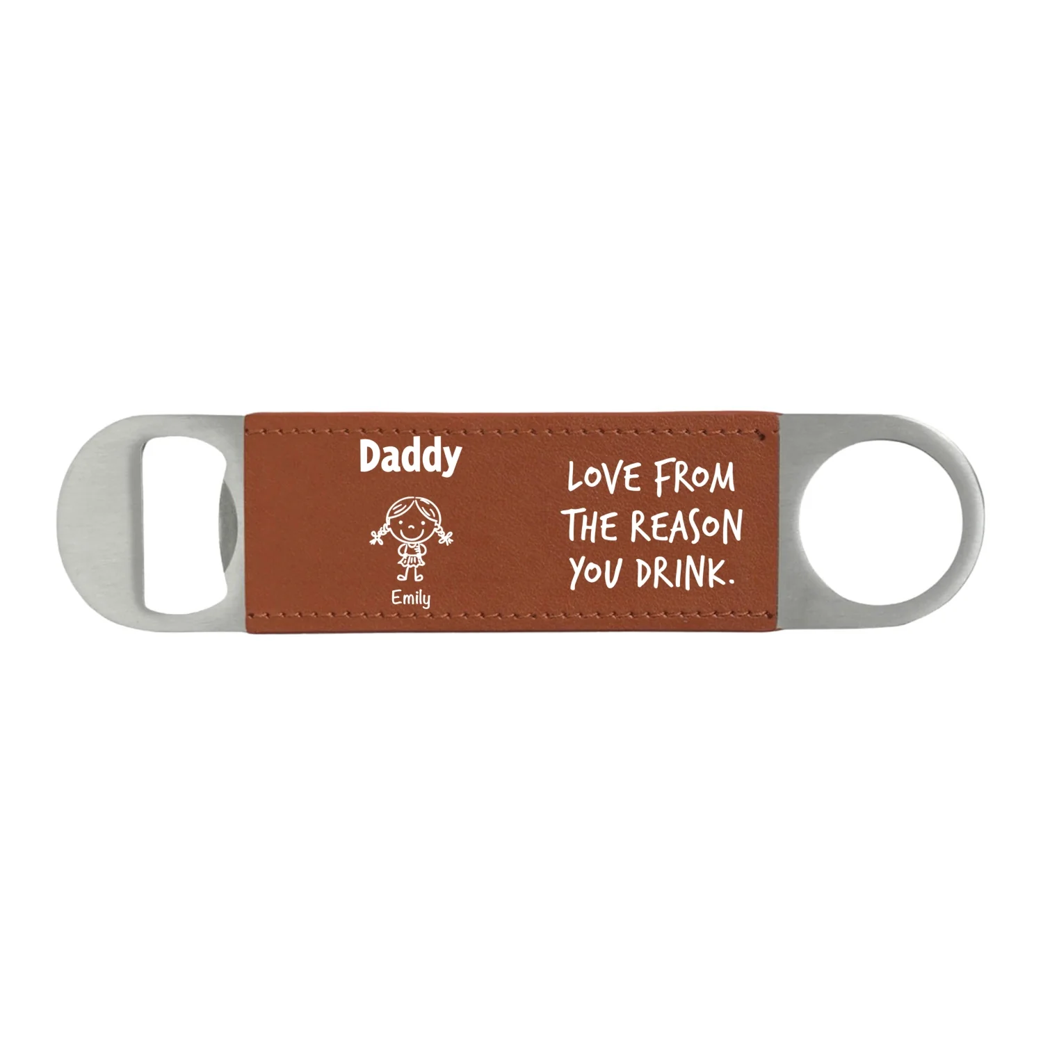 From The Reasons Your Drink - Personalized Custom Leather Bottle Opener - Image 8