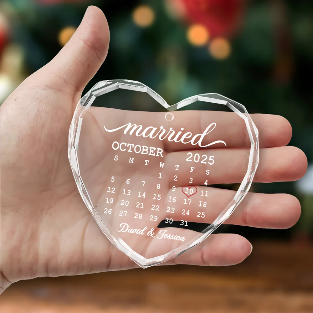 From This Day Forward Always - Personalized Custom Glass Ornament - Image 3