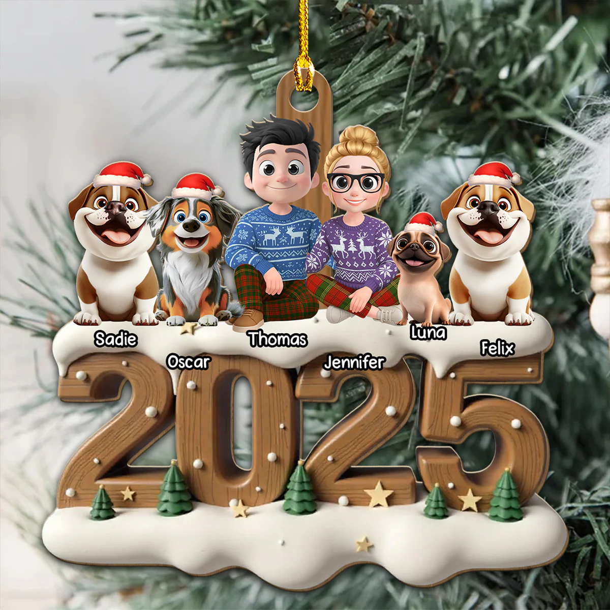 From This Year Onwards - Personalized Custom 3D Effect Wood Ornament - Image 4
