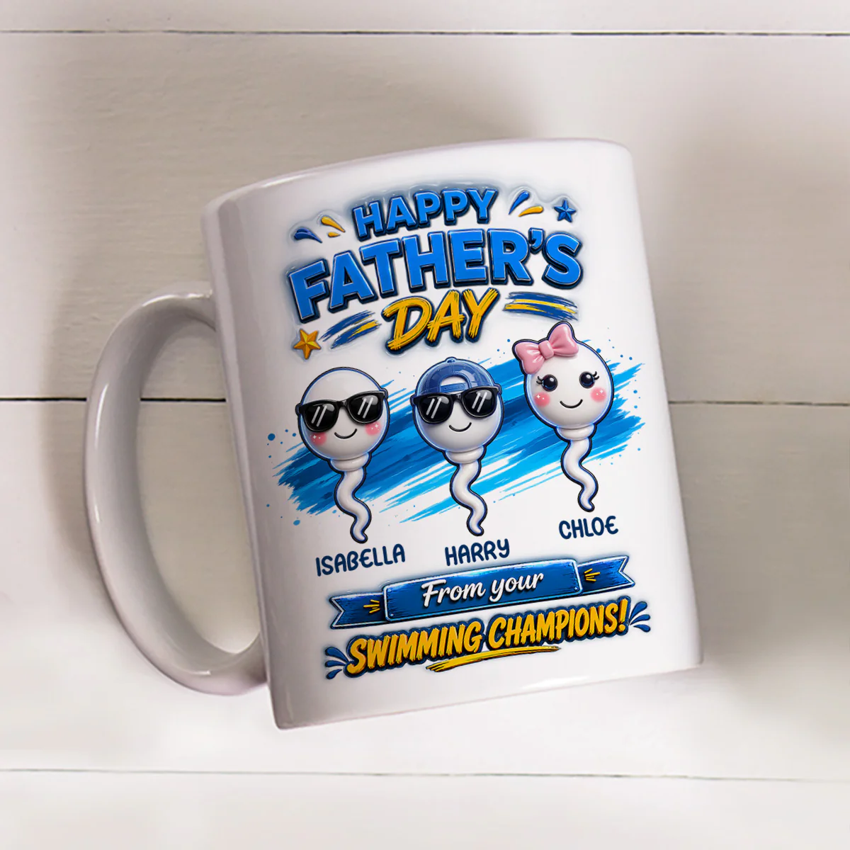 From Your Champions - Personalized Custom 3D Inflated Effect Mug - Image 3