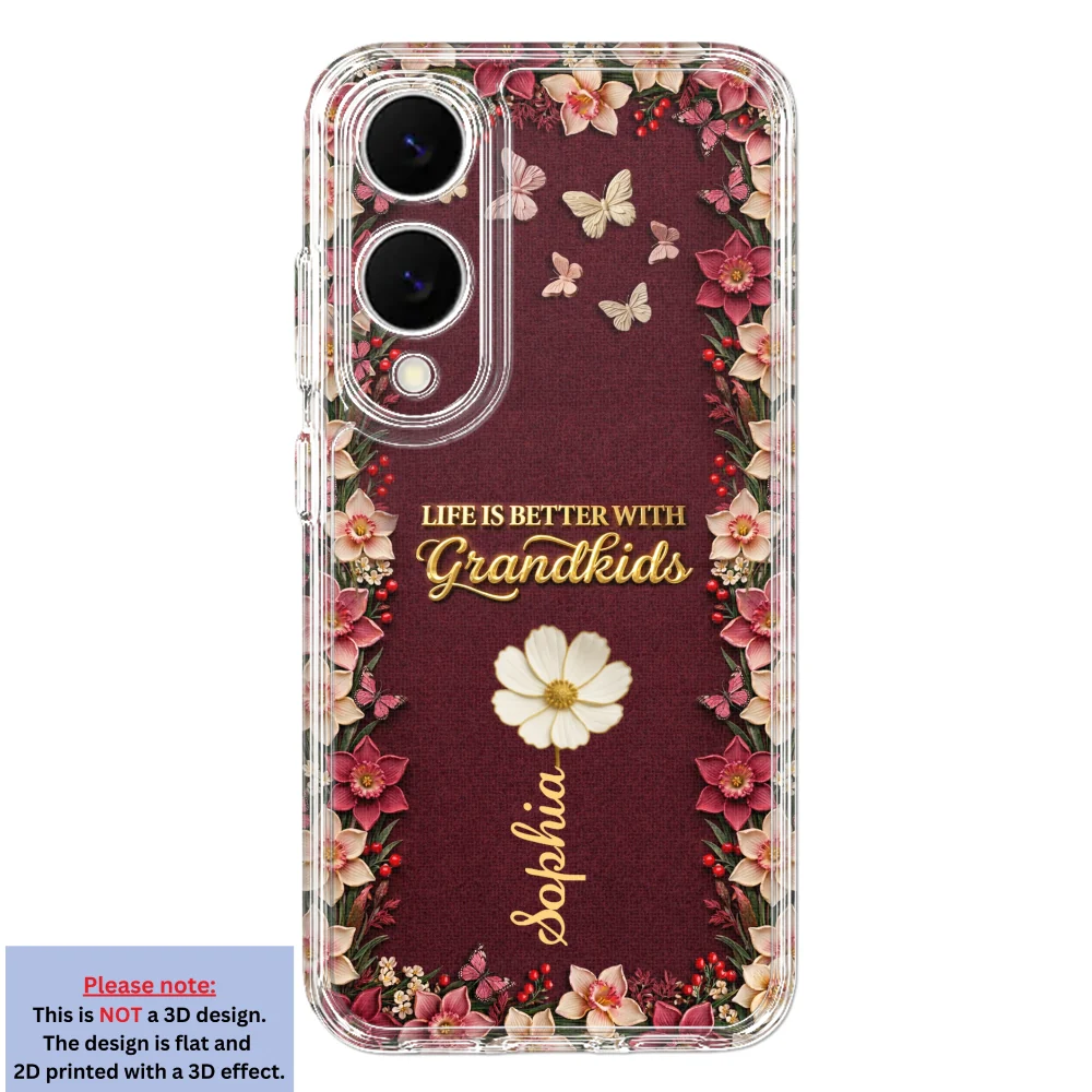 Frosted Crystal Grandkid - Personalized Custom 3D Effect Phone Case - Image 38