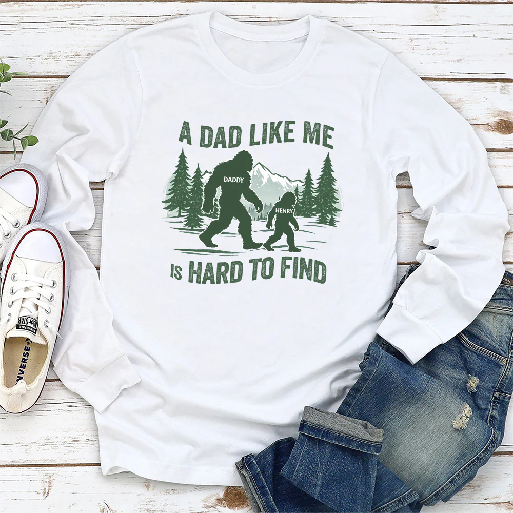 Funny Bigfoot Dad - Personalized Custom Shirt - Image 3