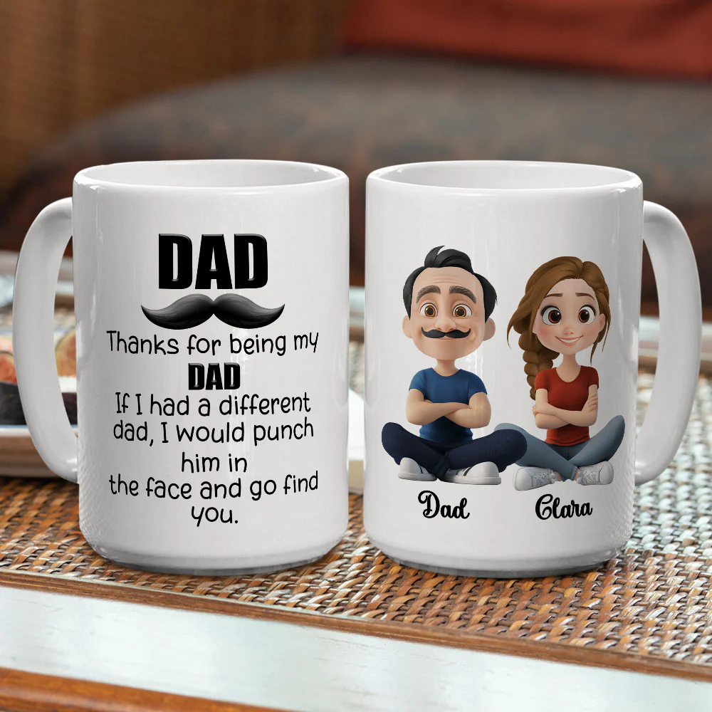 Funny Dad Appreciation - Personalized Custom Coffee Mug - Image 4