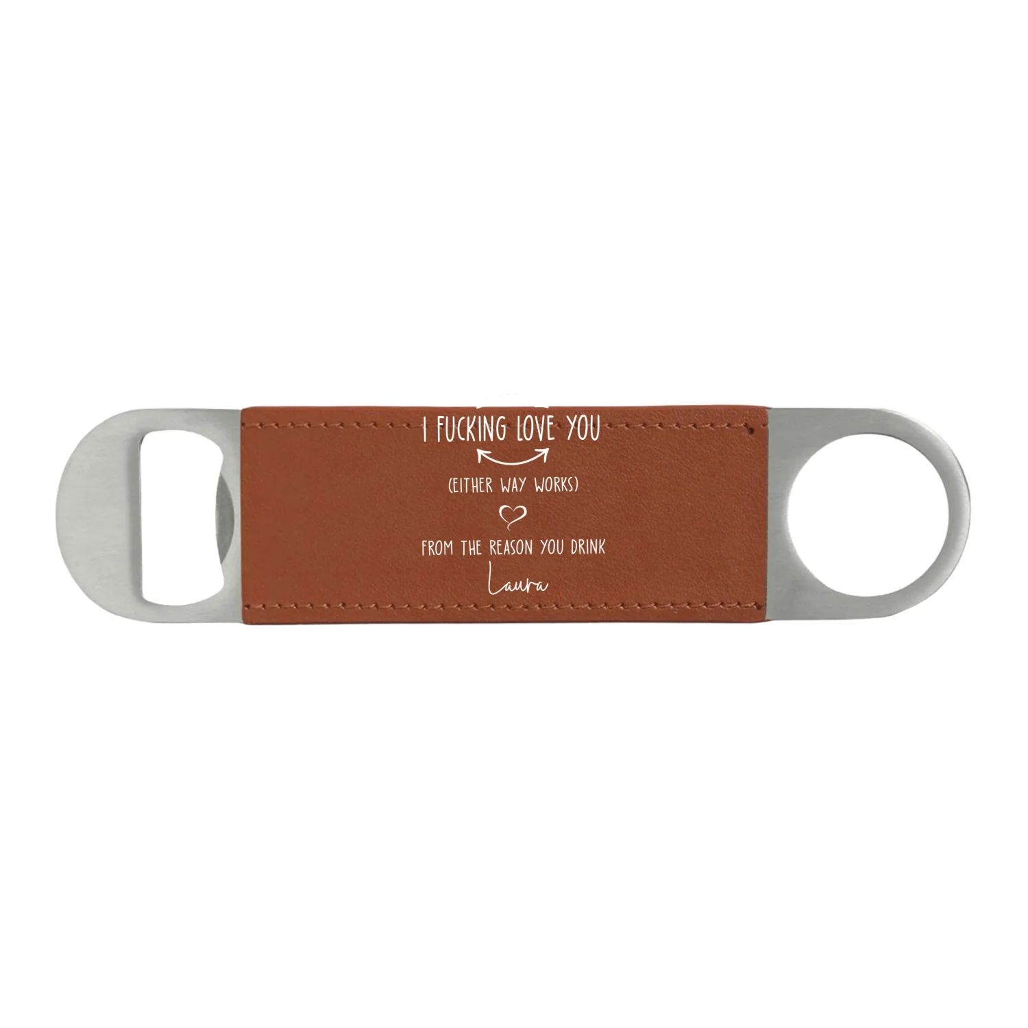 Fxking Love You - Personalized Custom Leather Bottle Opener - Image 9