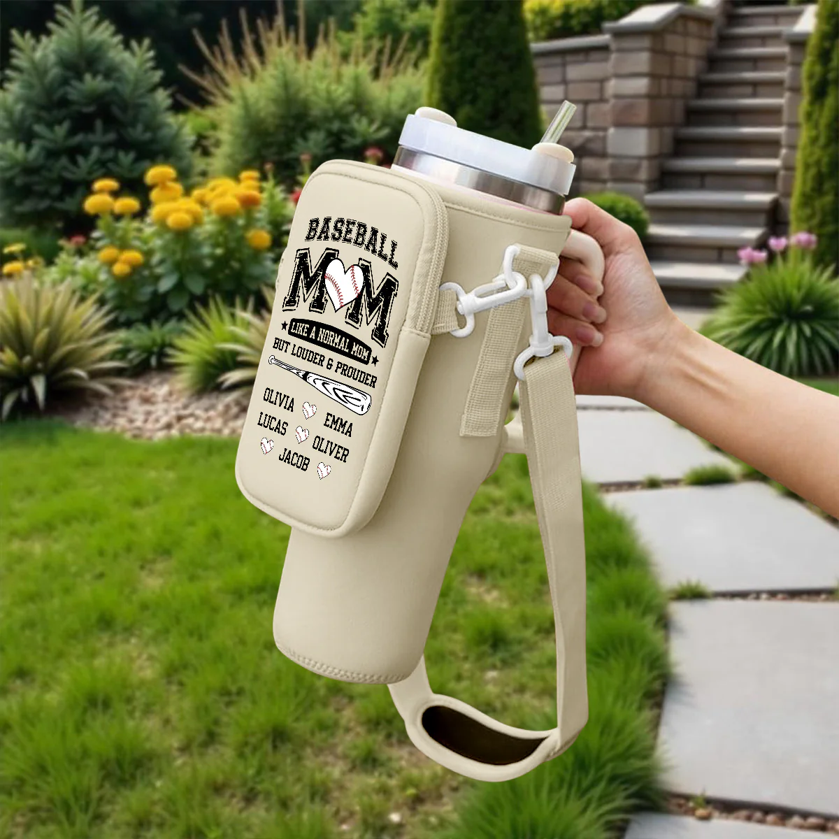 Game Day Is My Therapy - Personalized Custom Water Bottle Carrier Bag - Image 3