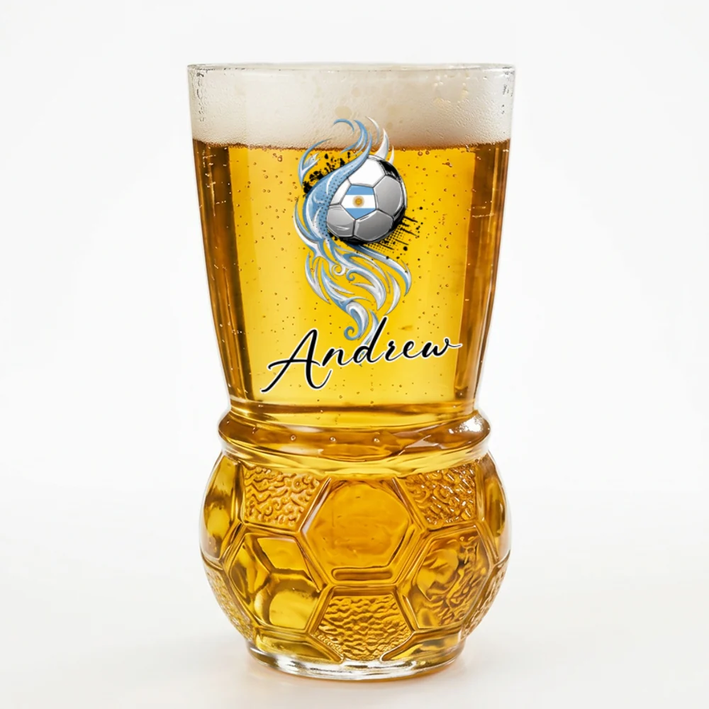 Game On - Personalized Custom Football Beer Glass - Image 8