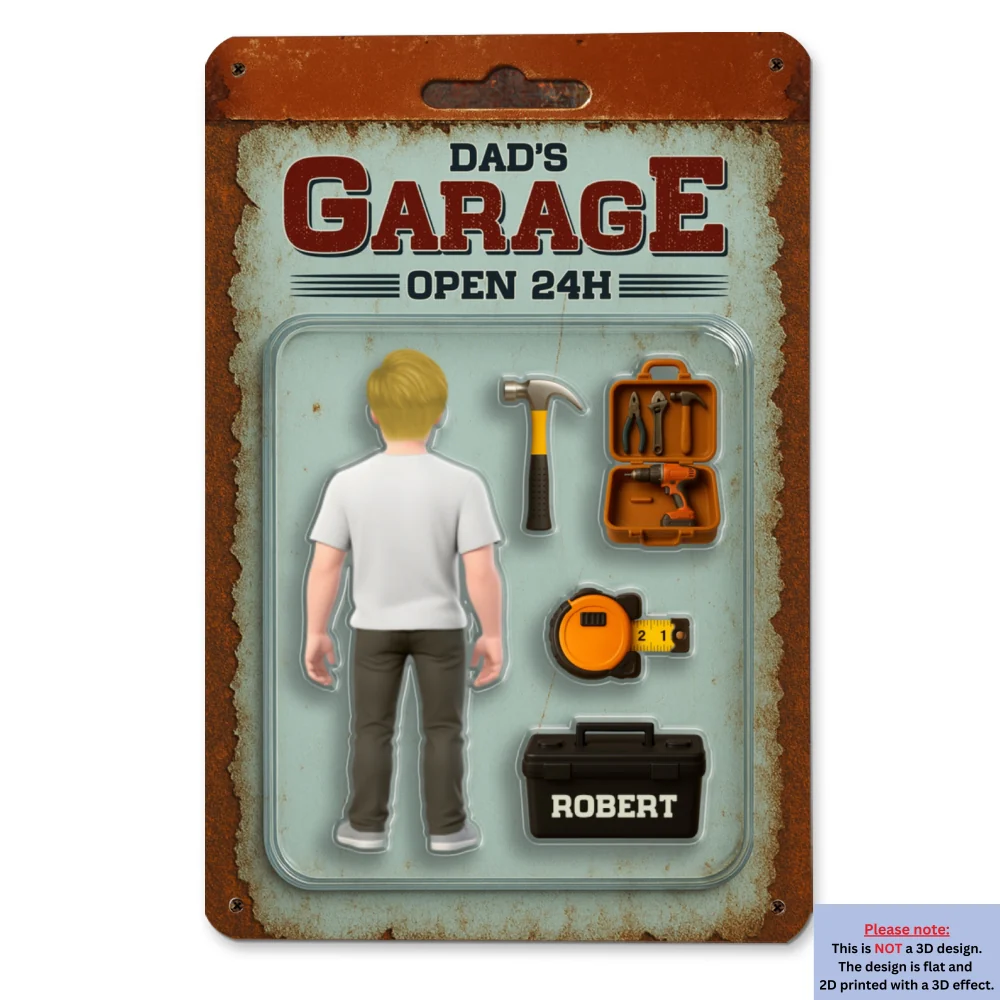 Garage Of Dad - Personalized Custom Metal Sign - Image 5