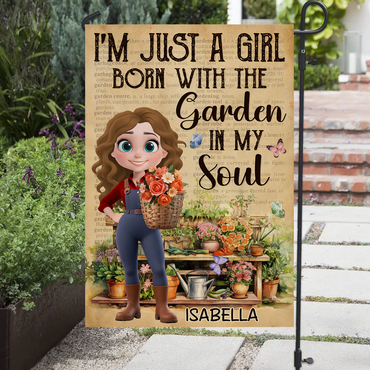 Garden In My Soul - Personalized Custom Flag - Image 3