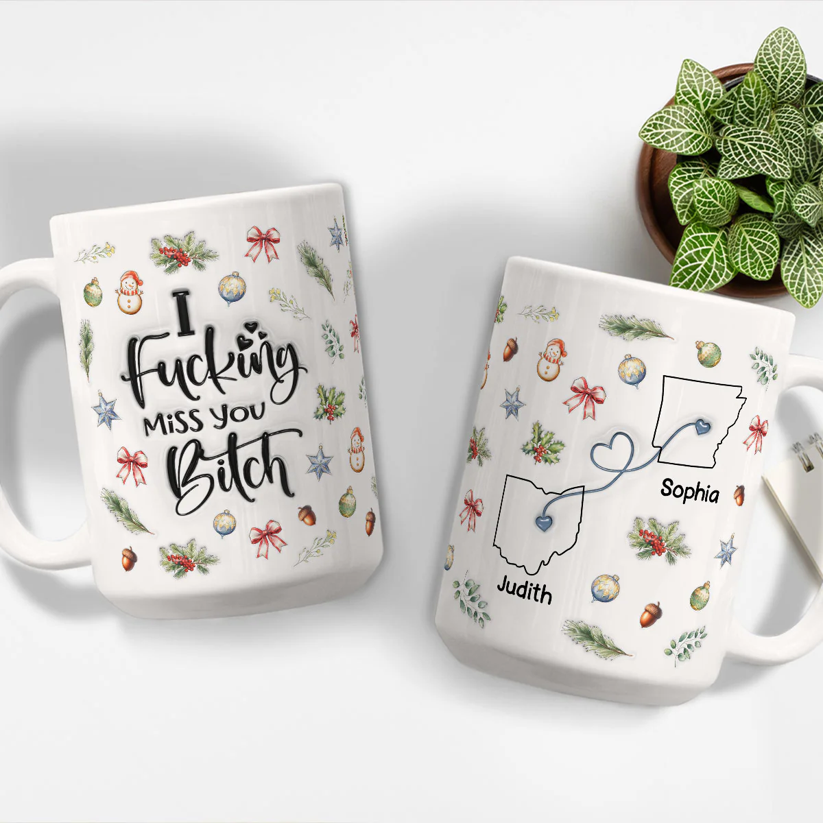 Get Back Here I Miss You - Personalized Custom 3D Inflated Effect Mug - Image 4