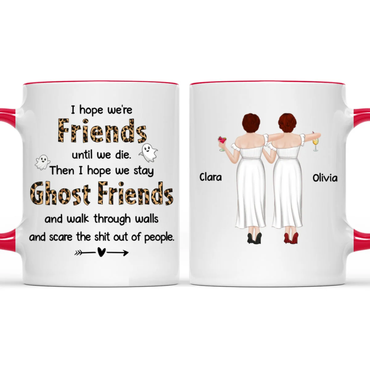 Ghost Friend - Personalized Custom Accent Mug - Image 8