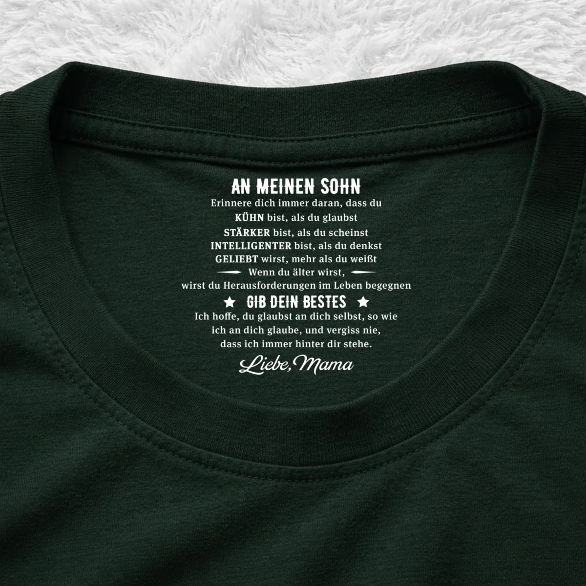 Gib Dein Bestes - Personalisiertes T-Shirt mit Innenhalsdruck - Image 9