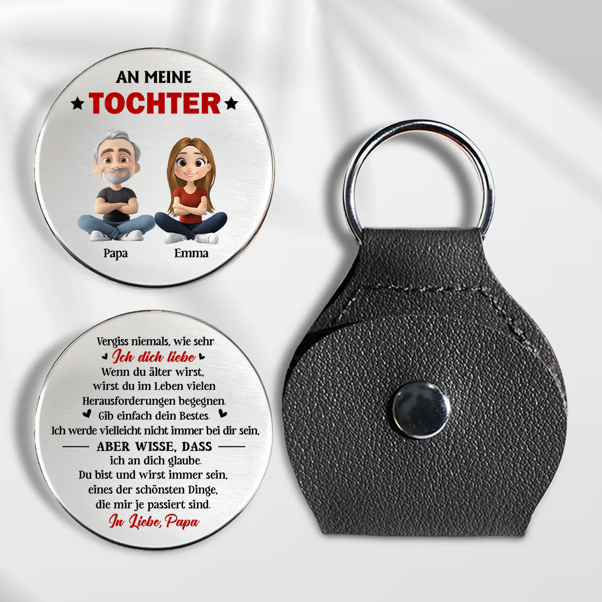 Gib Dein Bestes Tochter - Personalisierte Pocket Umarmung
