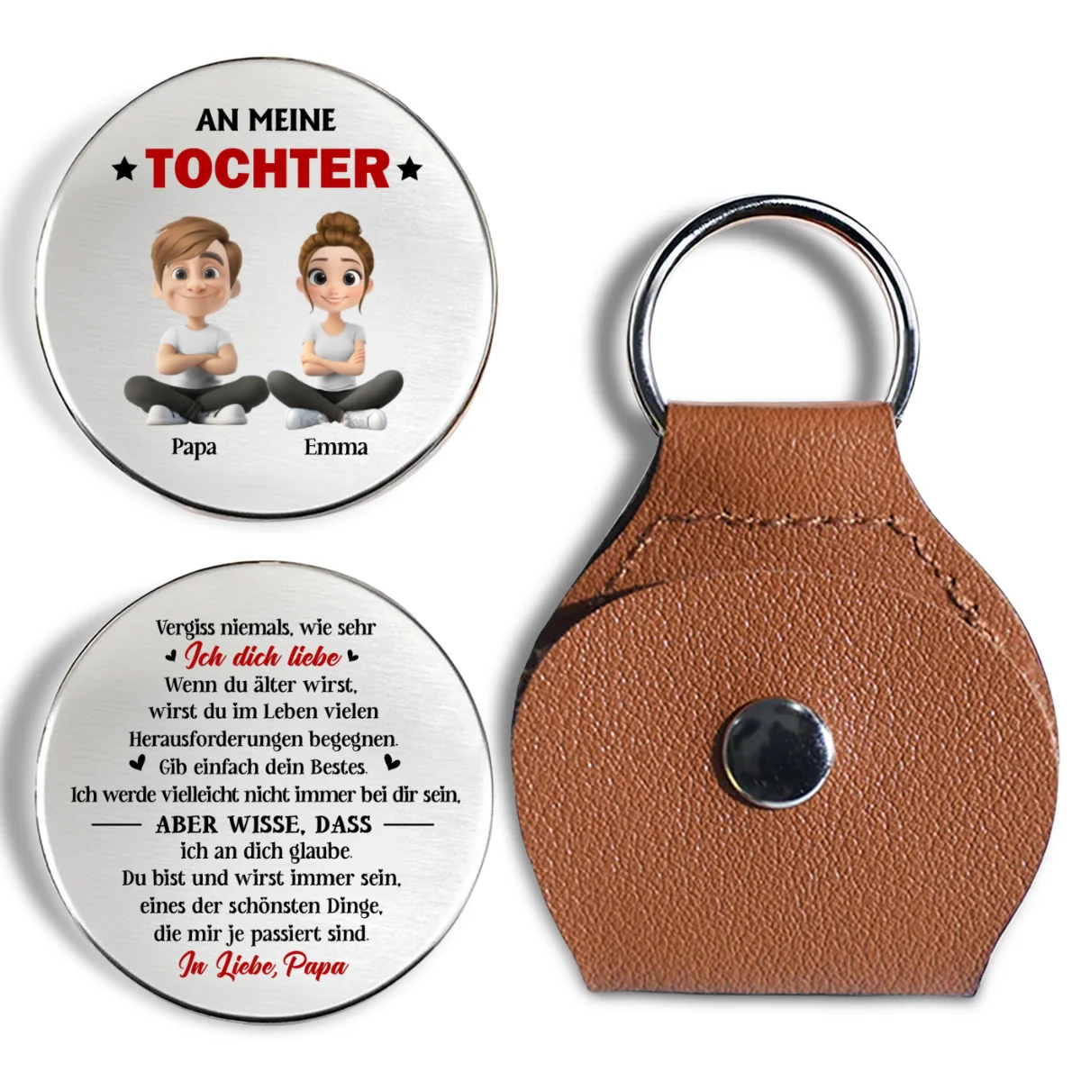 Gib Dein Bestes Tochter - Personalisierte Pocket Umarmung - Image 6