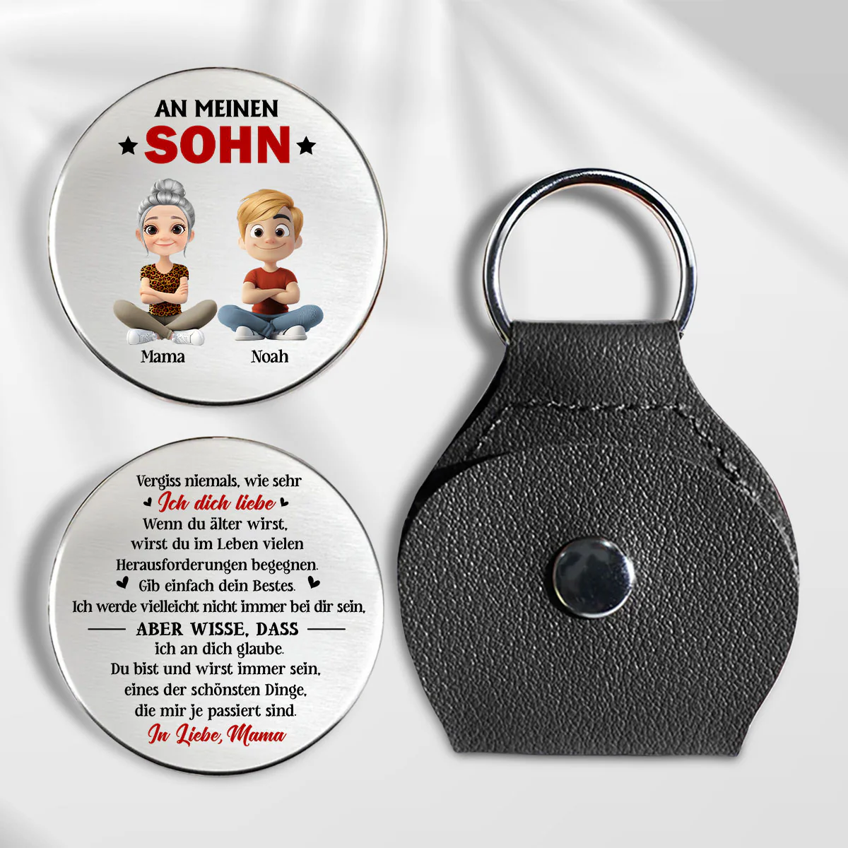 Gib Immer Dein Bestes Sohn - Personalisierte Pocket Umarmung