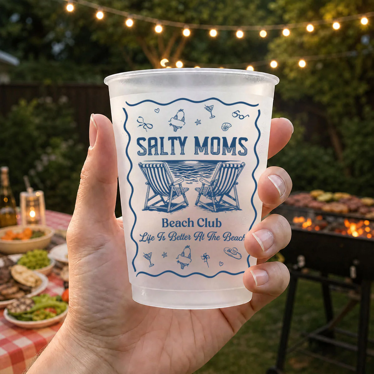 Girls Just Wanna Have Sun - Personalized Custom Frosted Cup - Image 2