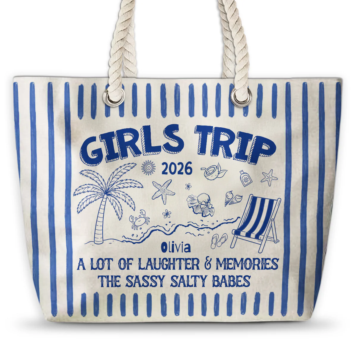 Girls Trip Vacation - Personalized Custom Beach Bag