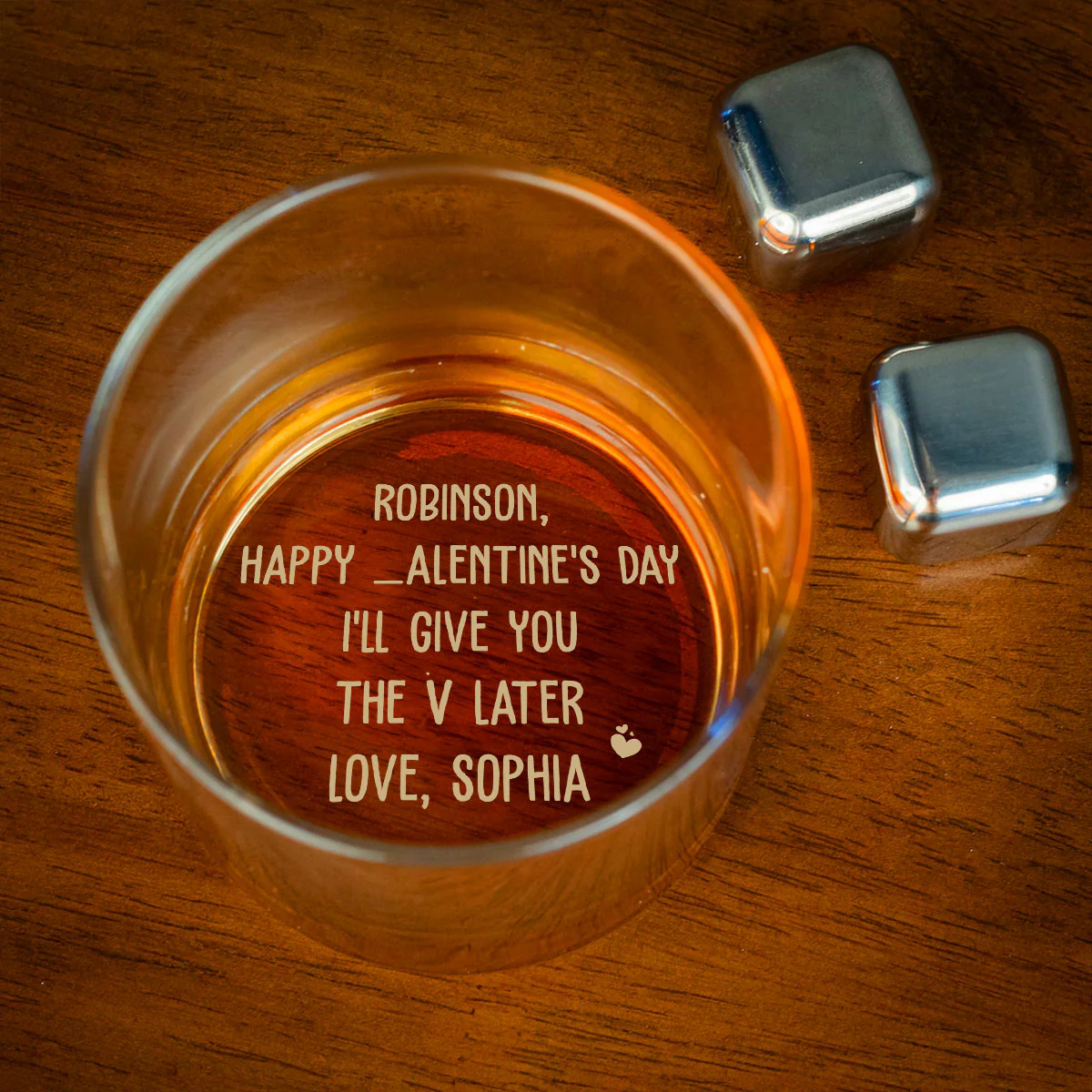 Give You My V - Personalized Custom Engraved Whiskey Glass