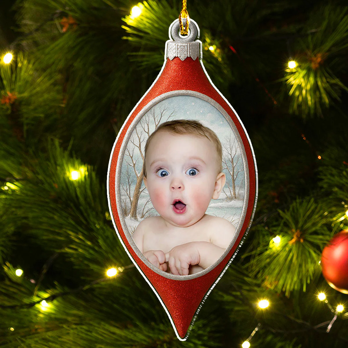 Glowing LED - Personalized Custom Acrylic Ornament - Image 2