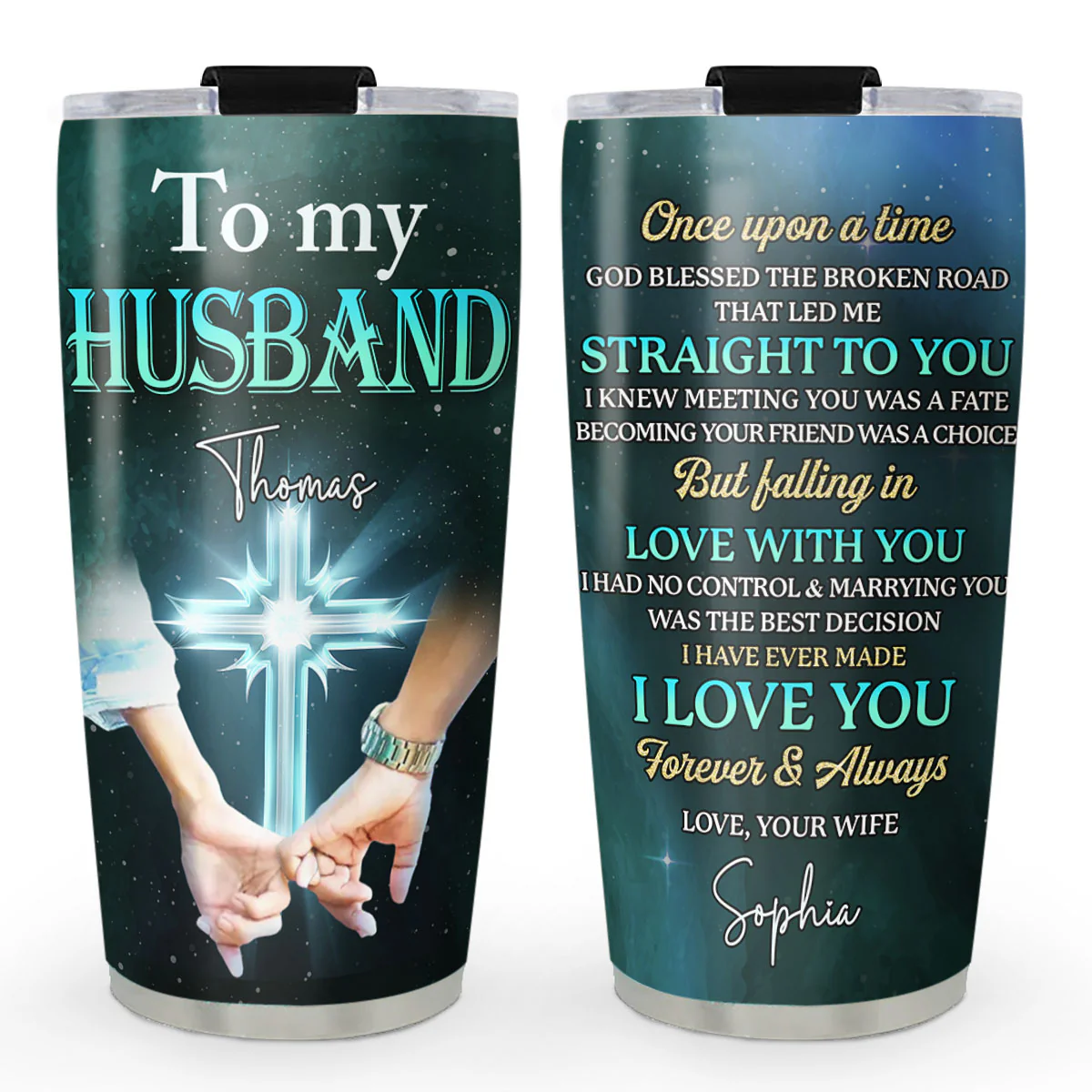 God Blessed The Broken Road - Personalized Custom Tumbler - Image 5