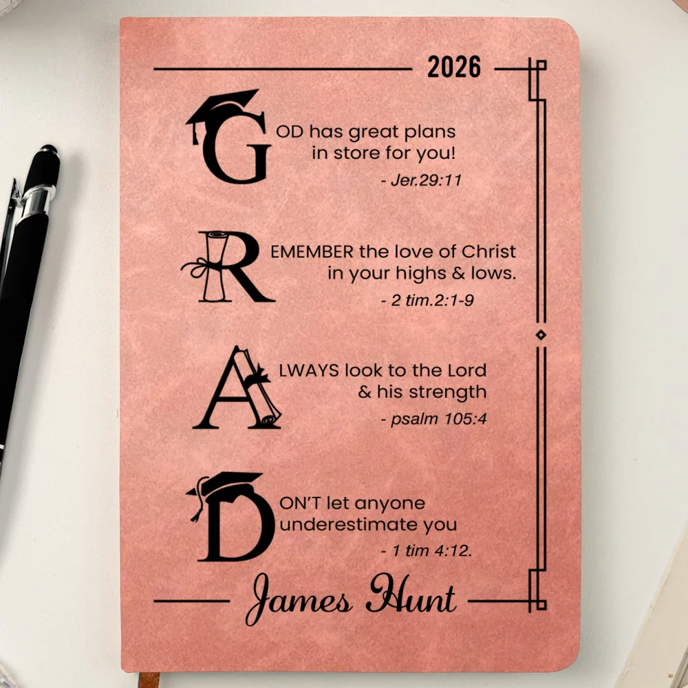 God Has Great Plans For You - Personalized Custom Leather Journal - Image 10
