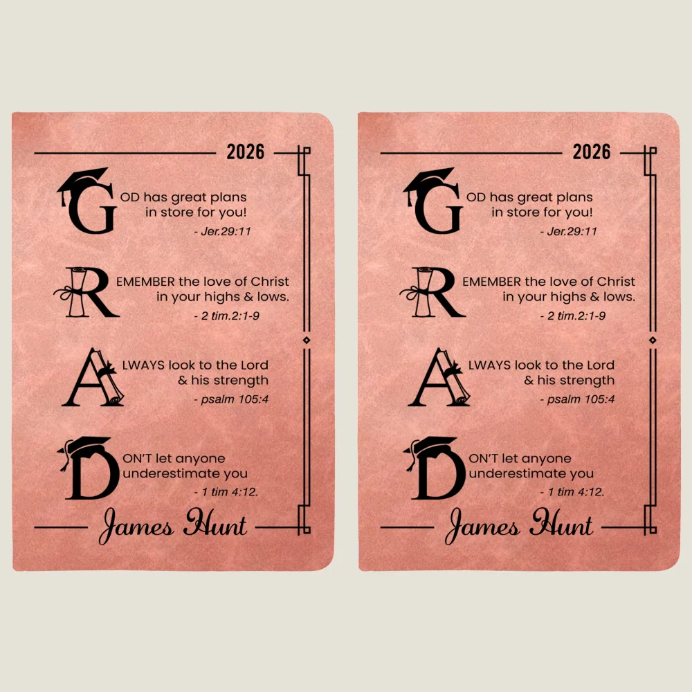 God Has Great Plans For You - Personalized Custom Leather Journal - Image 11