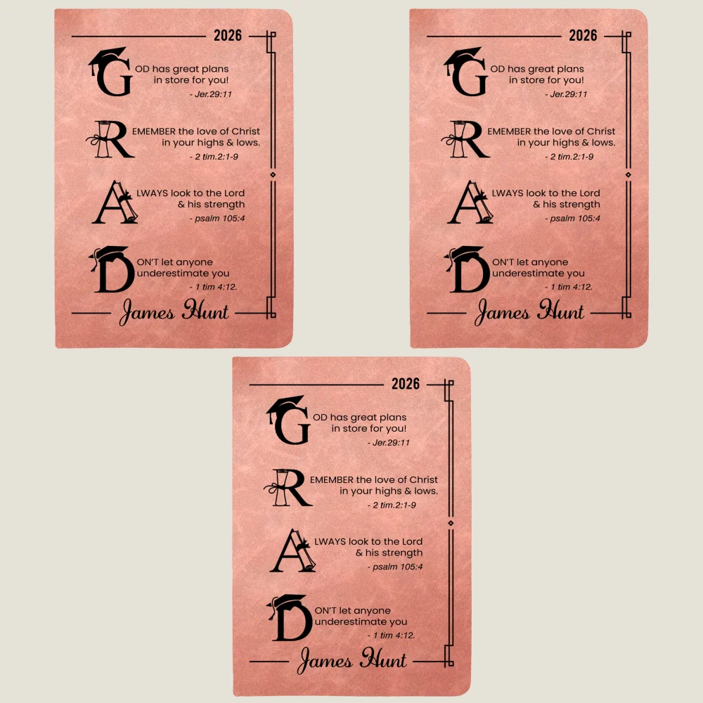 God Has Great Plans For You - Personalized Custom Leather Journal - Image 12
