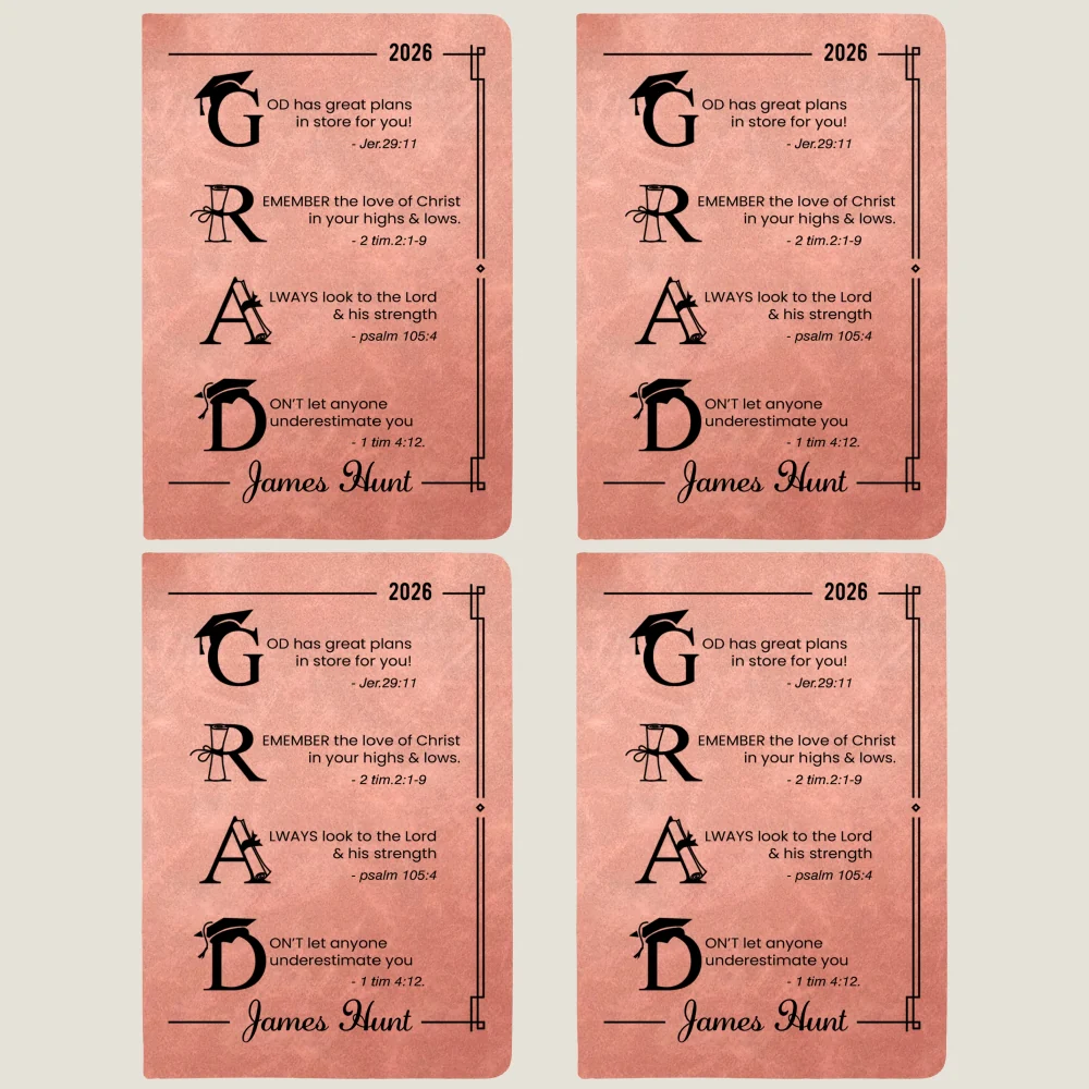 God Has Great Plans For You - Personalized Custom Leather Journal - Image 13