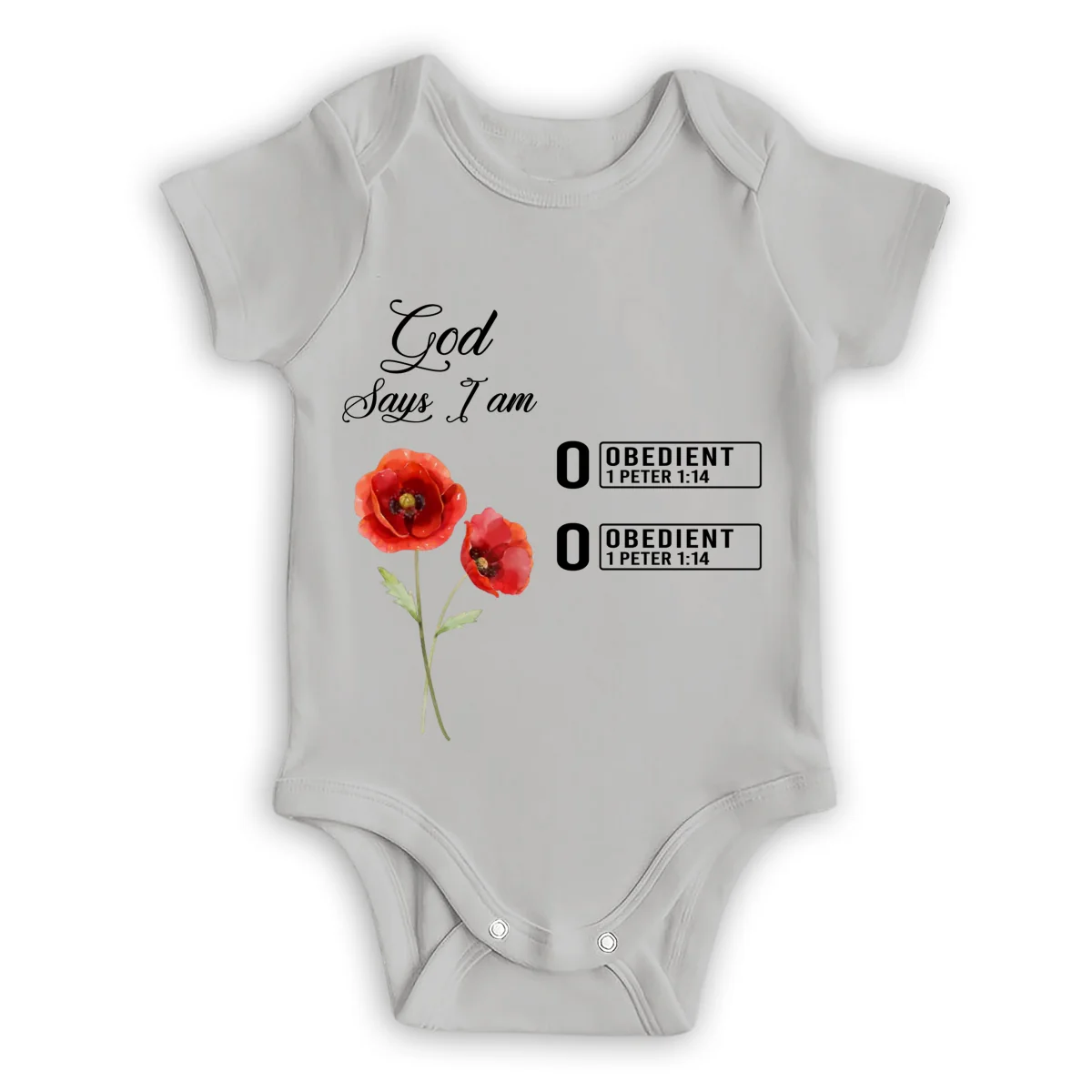 God Says I Am Name Letter In Bible - Personalized Custom Baby Onesie - Image 7
