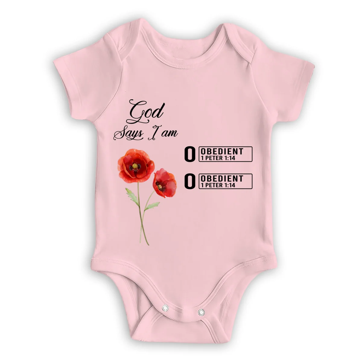 God Says I Am Name Letter In Bible - Personalized Custom Baby Onesie - Image 9