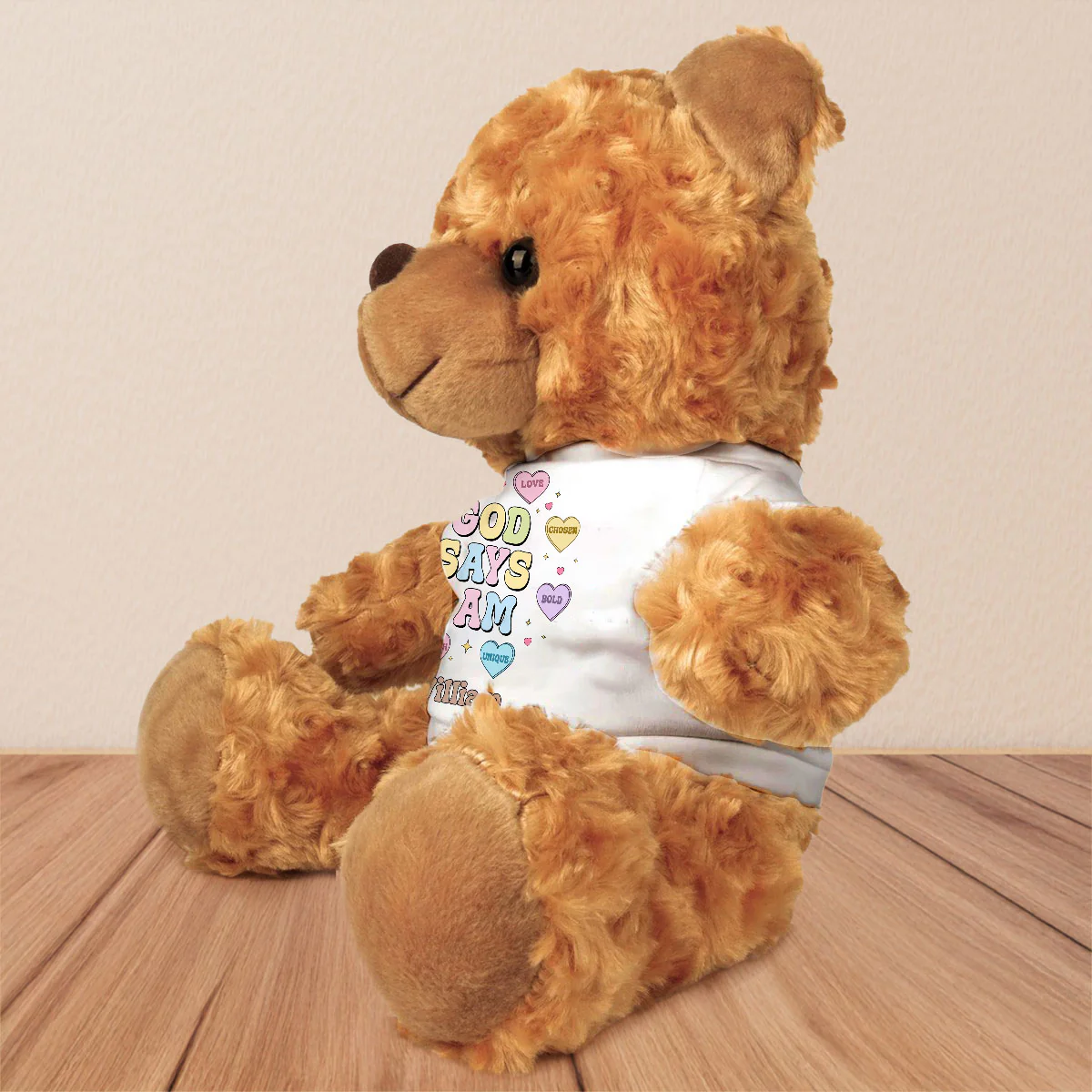 God Says I Am - Personalized Custom Cuddle Bear - Image 3