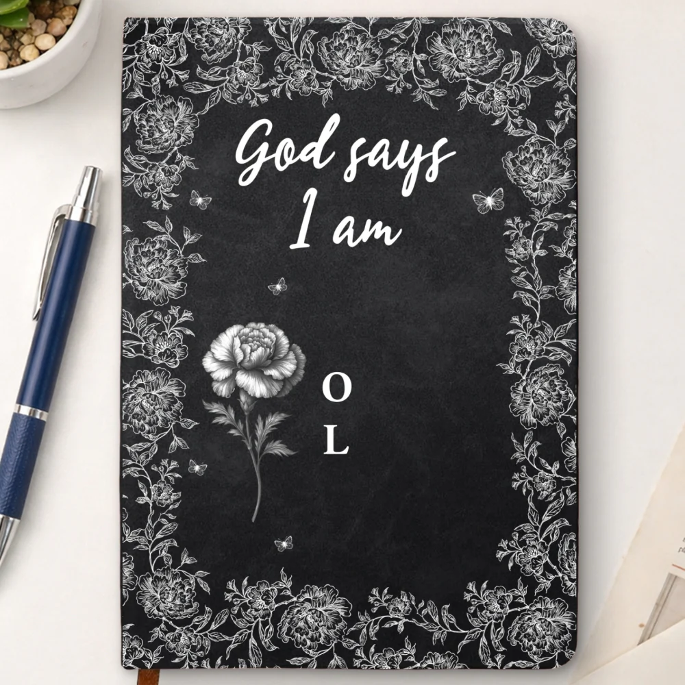God Says I Am - Personalized Custom Leather Journal - Image 9