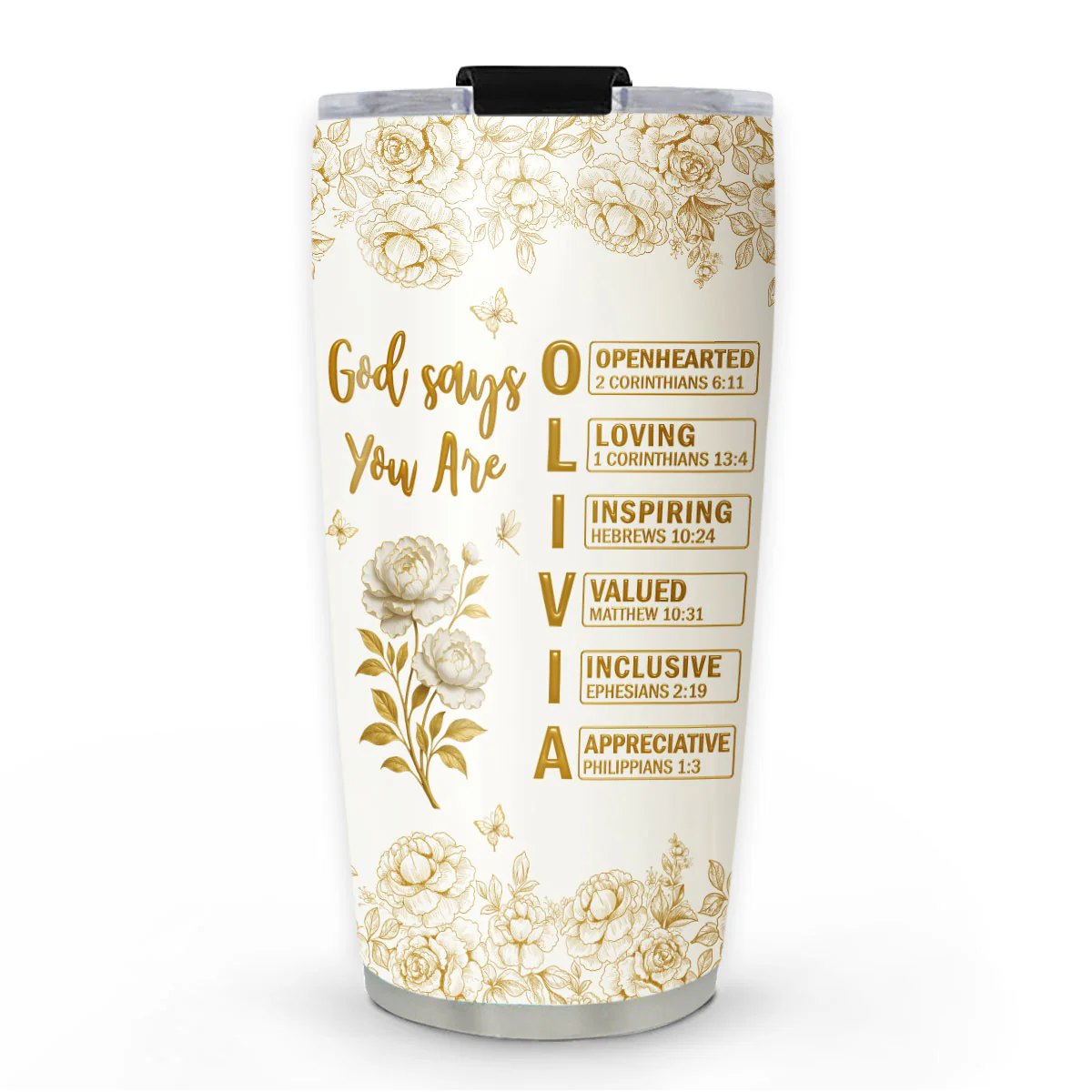 God Says You Are Bible - Personalized Custom Tumbler