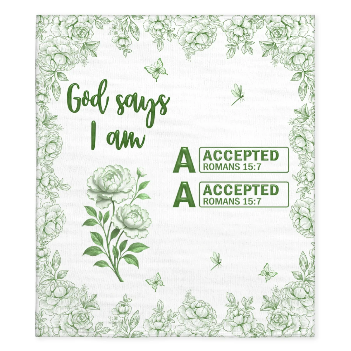 God Says You Are Bible Ver 2 - Personalized Custom Fleece Blanket - Image 6