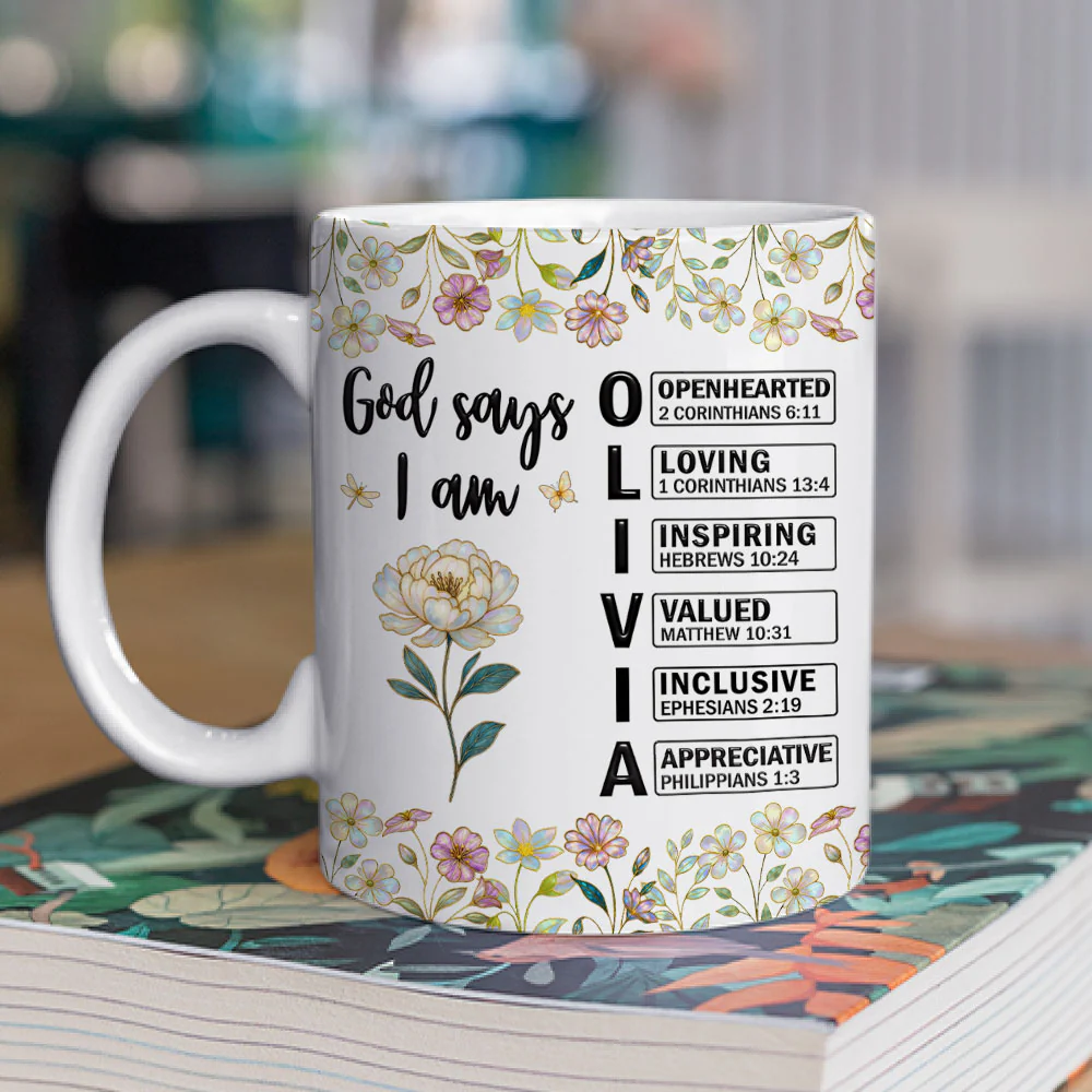 God Says You Are Mother Of Pearl - Personalized Custom Coffee Mug - Image 2