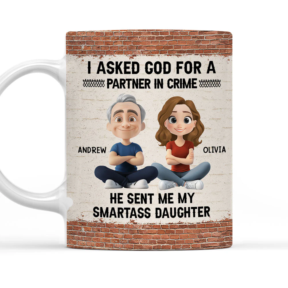 God Sent You To Me - Personalized Custom Coffee Mug