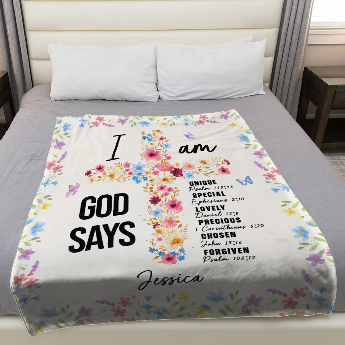 God Trusts You - Personalized Custom Fleece Blanket - Image 3