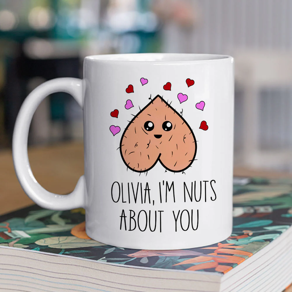 Going Nuts Because Of You - Personalized Custom Coffee Mug - Image 3
