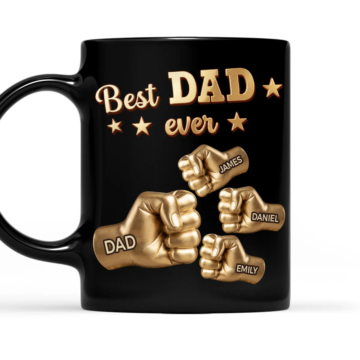 Gold Best Dad - Personalized Custom Coffee Mug