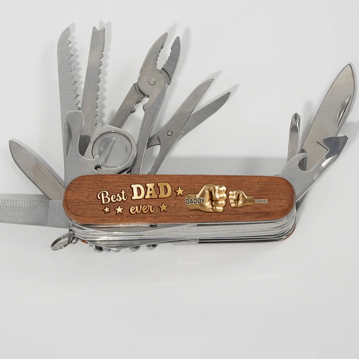 Gold Best Dad - Personalized Custom Pocket Multi Tool - Image 7