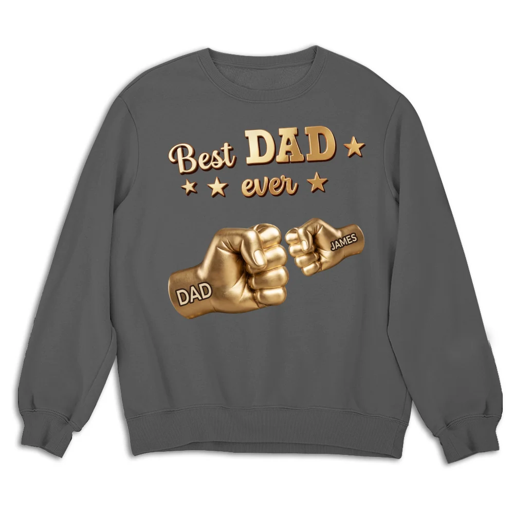 Gold Best Dad - Personalized Custom Shirt - Image 14