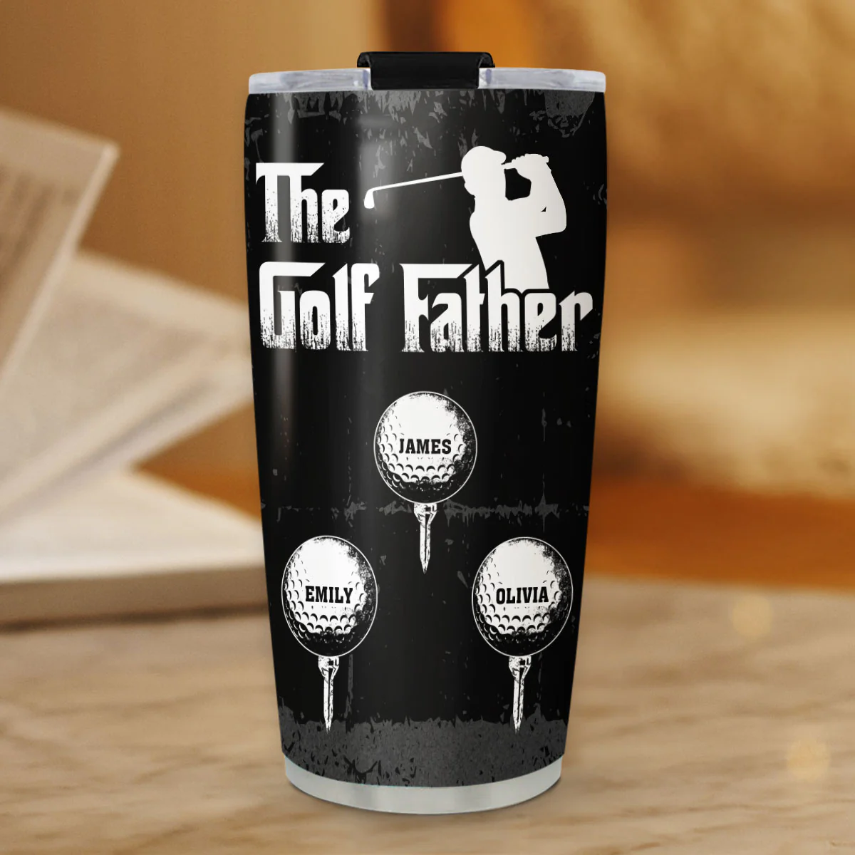 Golf Dad - Personalized Custom Tumbler - Image 4