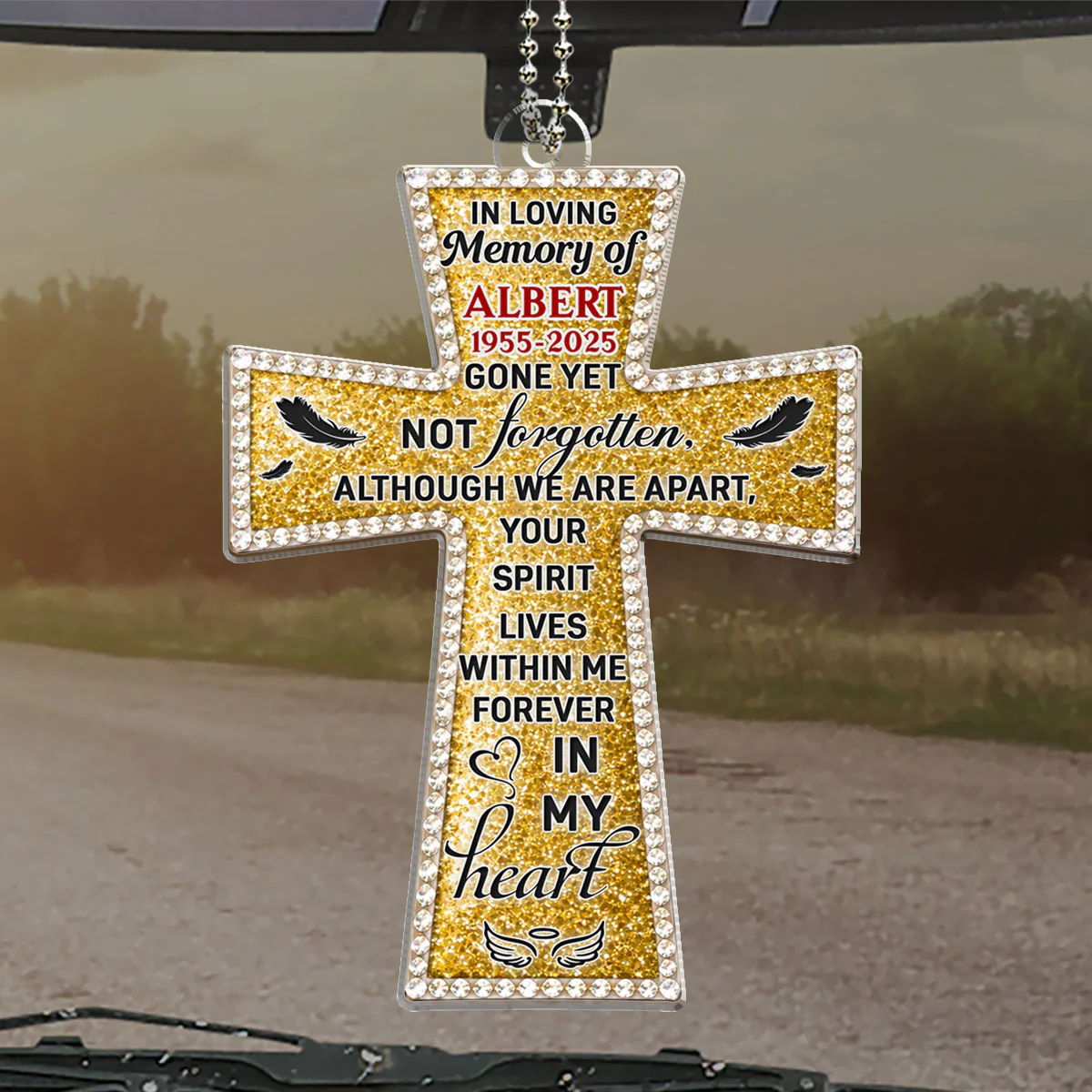 Gone Yet Not Forgotten - Personalized Custom Car Ornament - Image 5