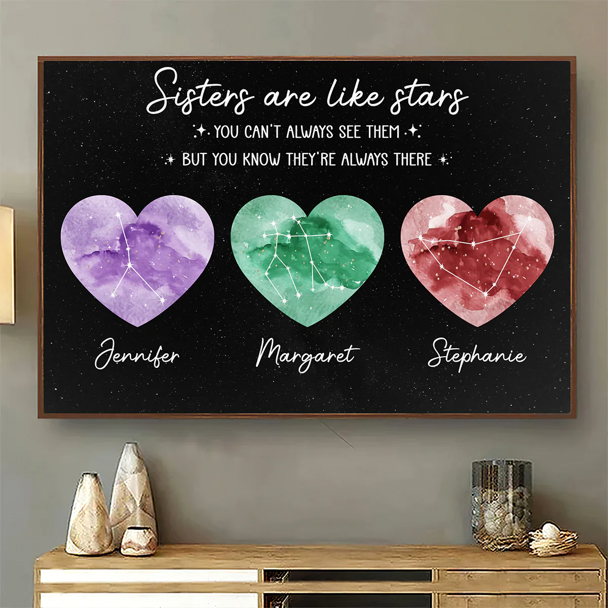 Good Friends Are Like Stars - Personalized Custom Poster