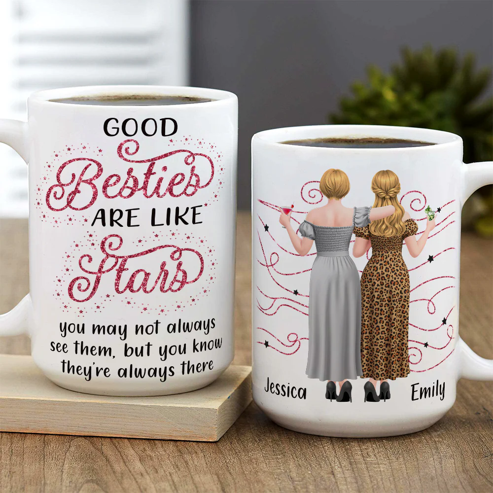 Good Relationships Are Like Star - Personalized Custom Coffee Mug - Image 4