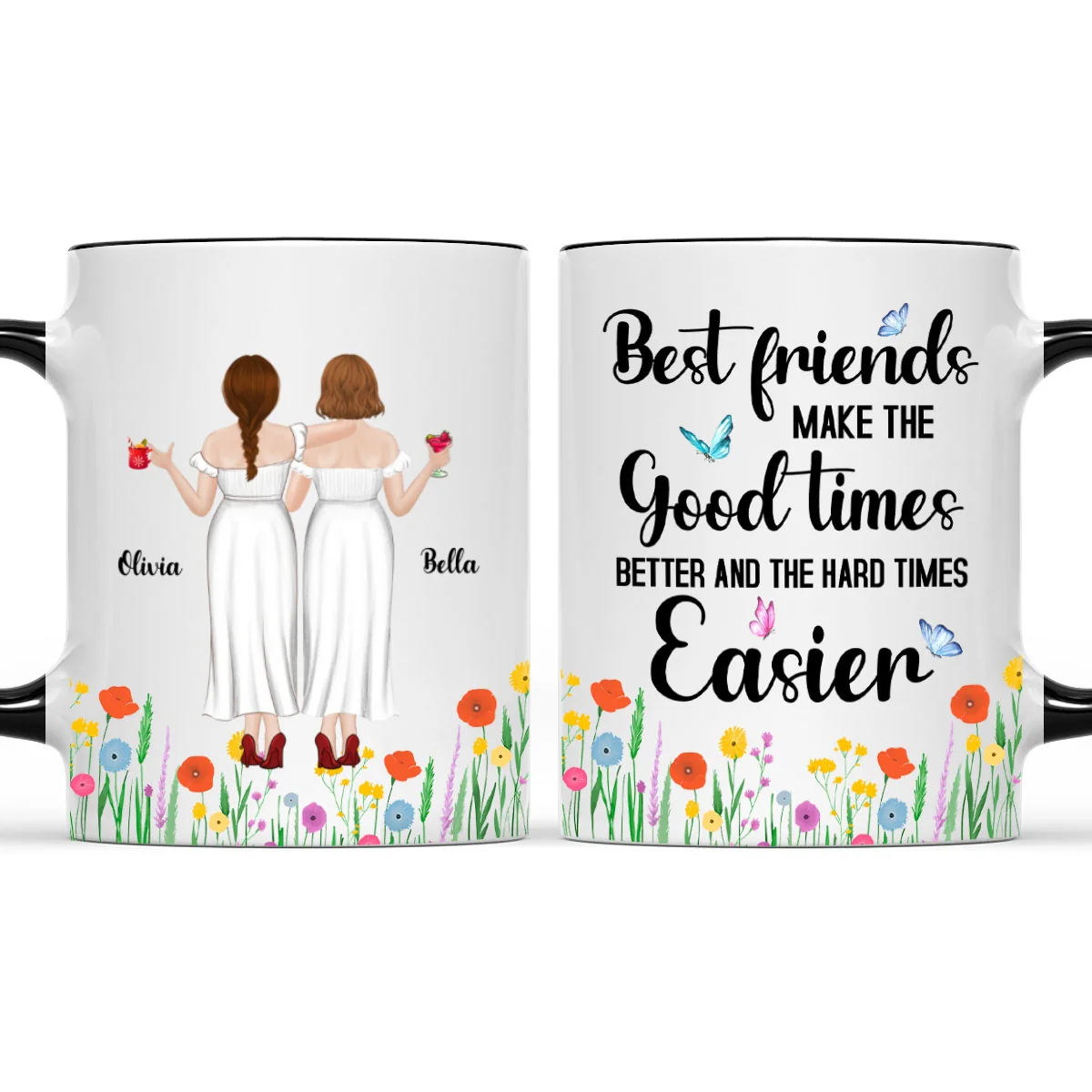 Good Times Better With Friends - Personalized Custom Accent Mug - Image 5