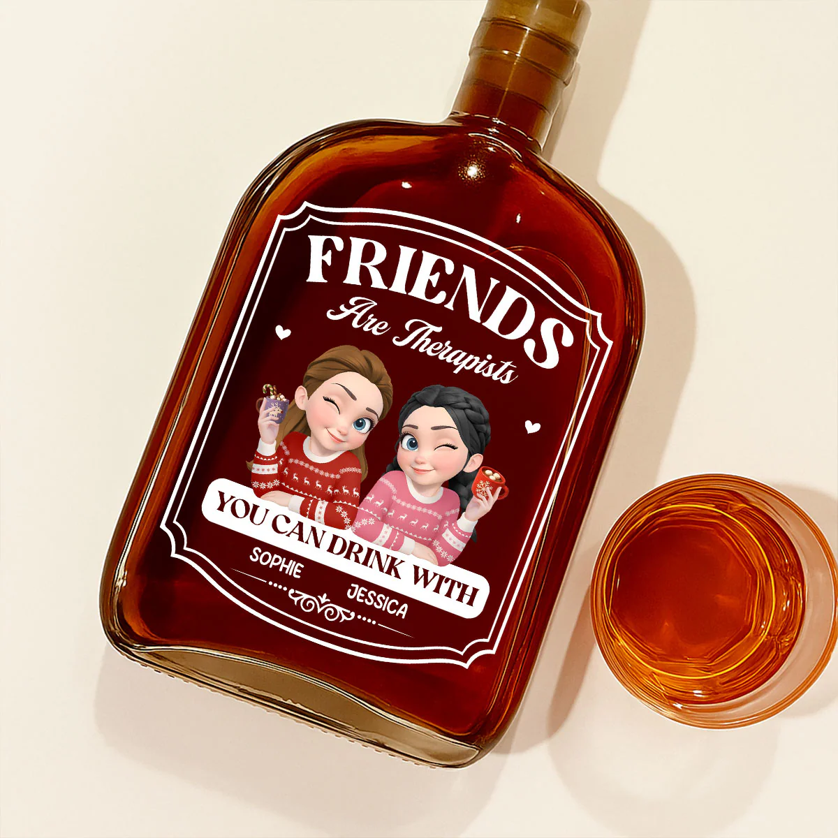 Good Wine Fixes Bad Days - Personalized Custom Spirits Decanter - Image 2