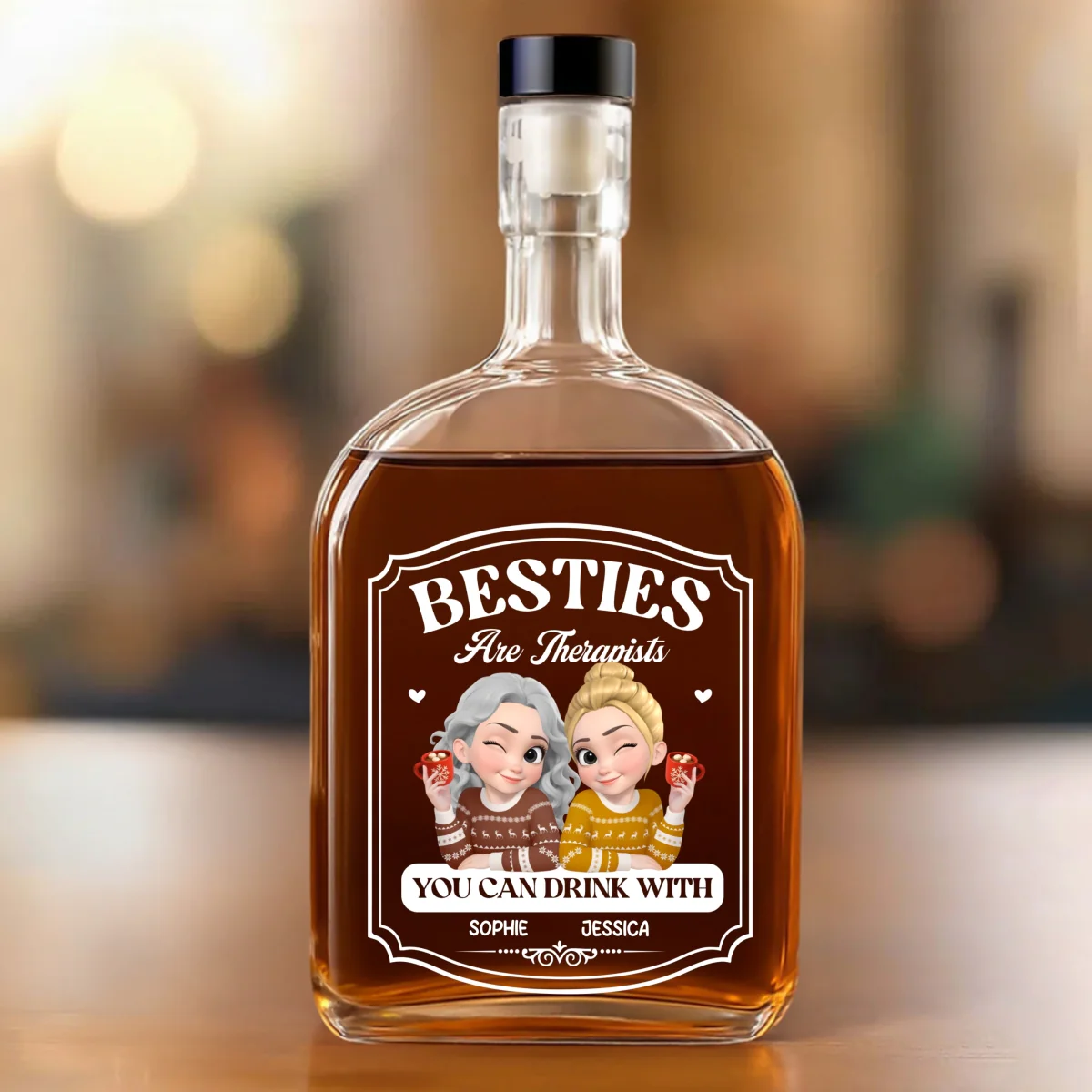 Good Wine Fixes Bad Days - Personalized Custom Spirits Decanter - Image 7
